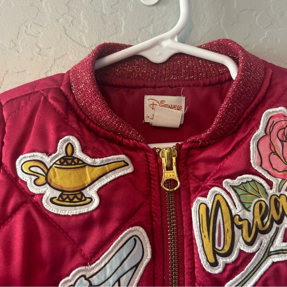 Disney collection by tutu couture burgundy princess patch puffer jacket 3t